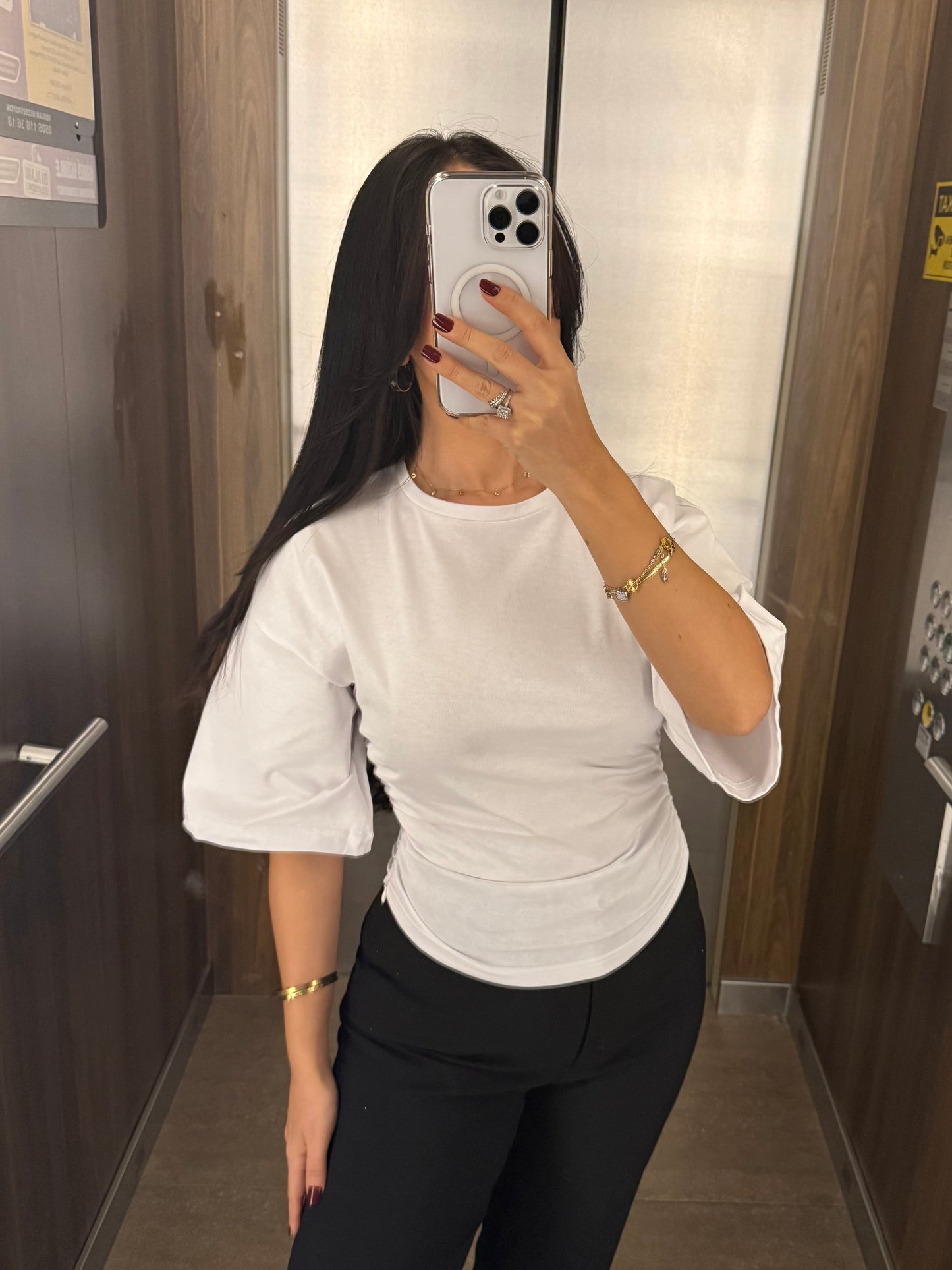 Alice Basic Korse Tişört – Beyaz
