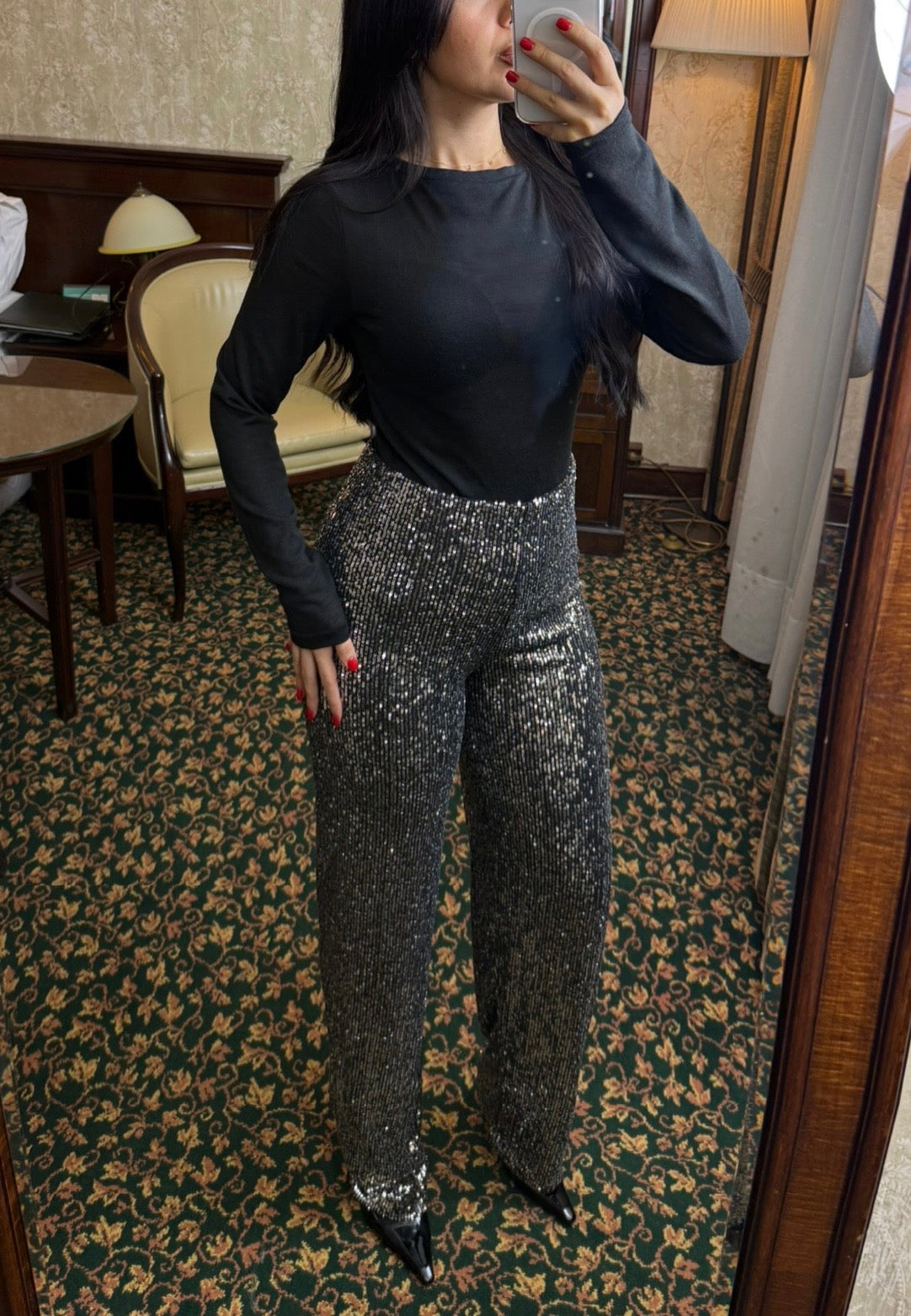 Bling Gümüş Pantolon