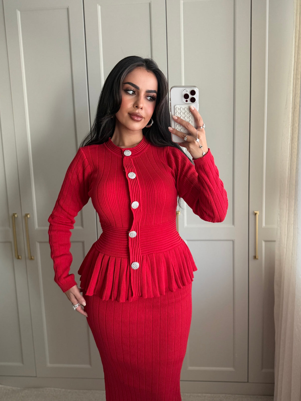 Diana Üst Ve Etek Takımı- kırmızı