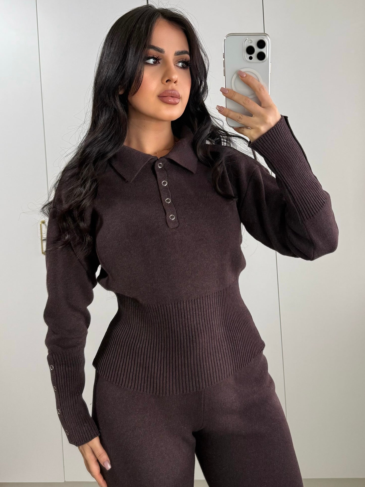Yara Kahverengi Triko Takım