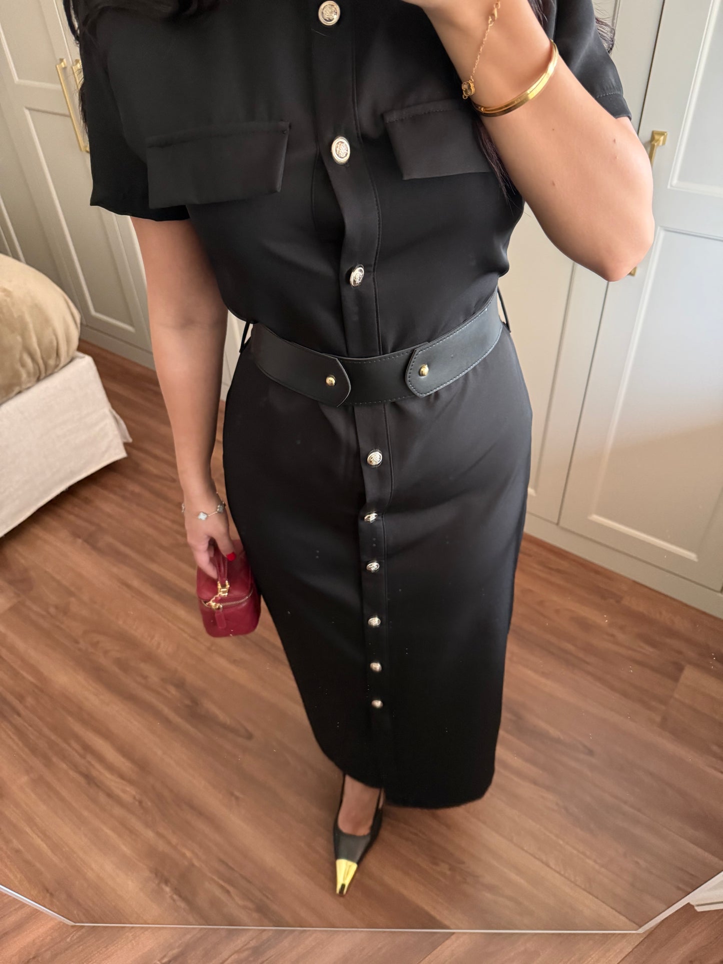 Aişa Elbise - Siyah