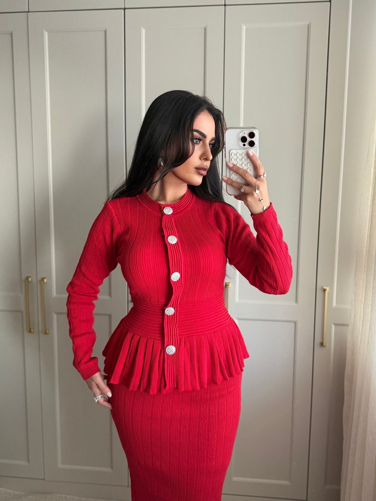 Diana Üst Ve Etek Takımı- kırmızı