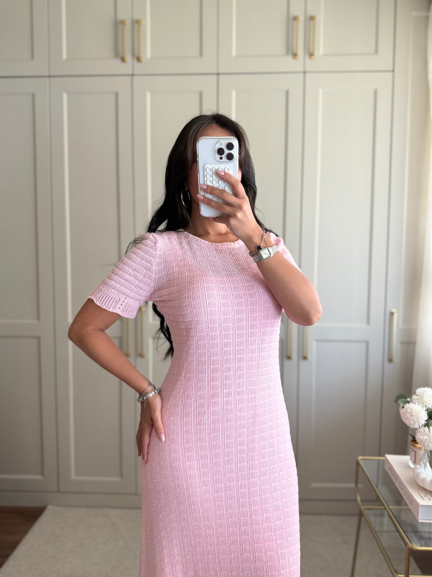 Georgia Elbise-pembe