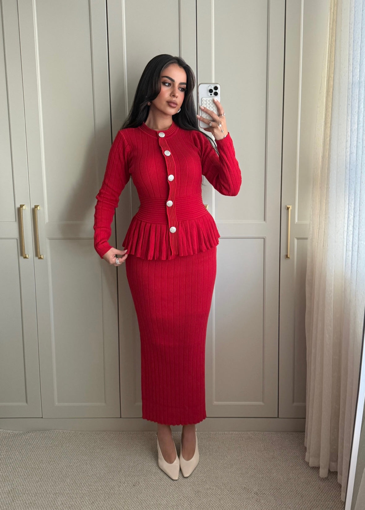 Diana Üst Ve Etek Takımı- kırmızı
