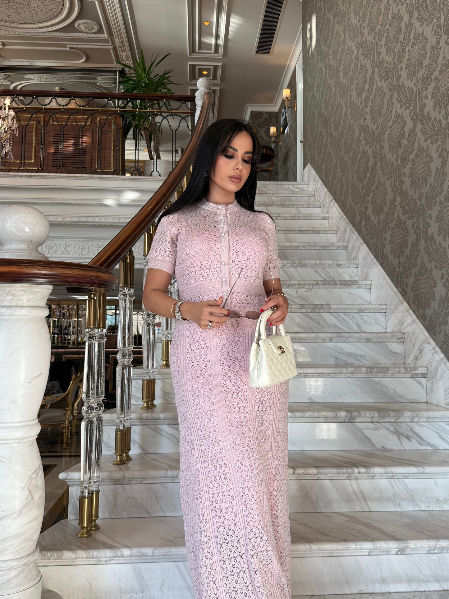 Amoura Elbise - Pembe