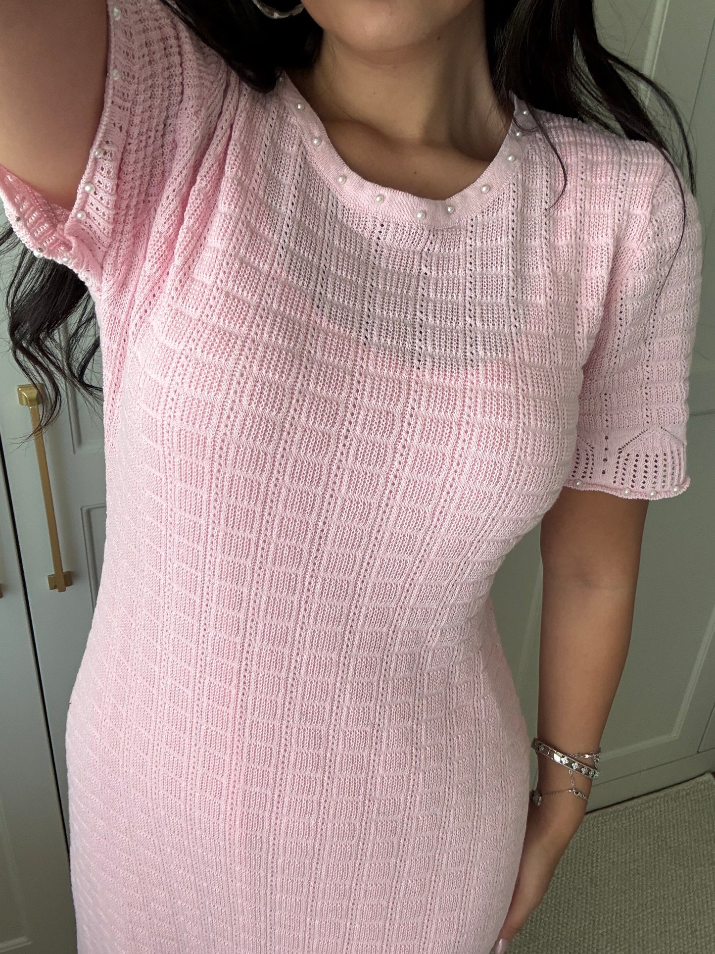Georgia Elbise-pembe