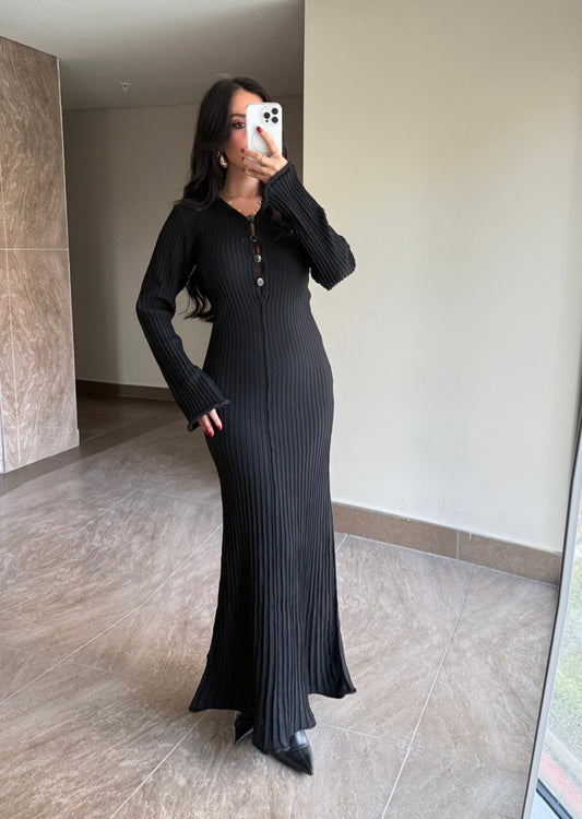 Amelia Siyah Premium Elbise