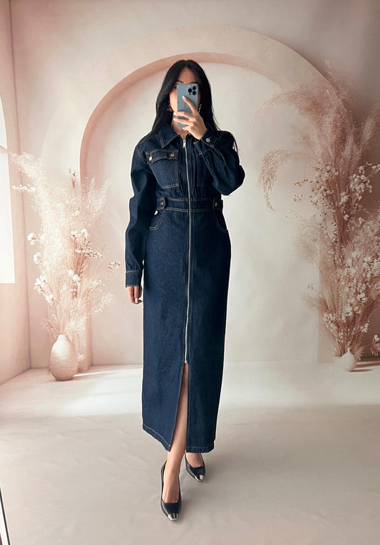 Lana Denim Elbise