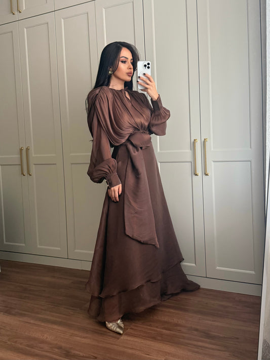 Aylin Prenses Elbisesi – Kahverengi