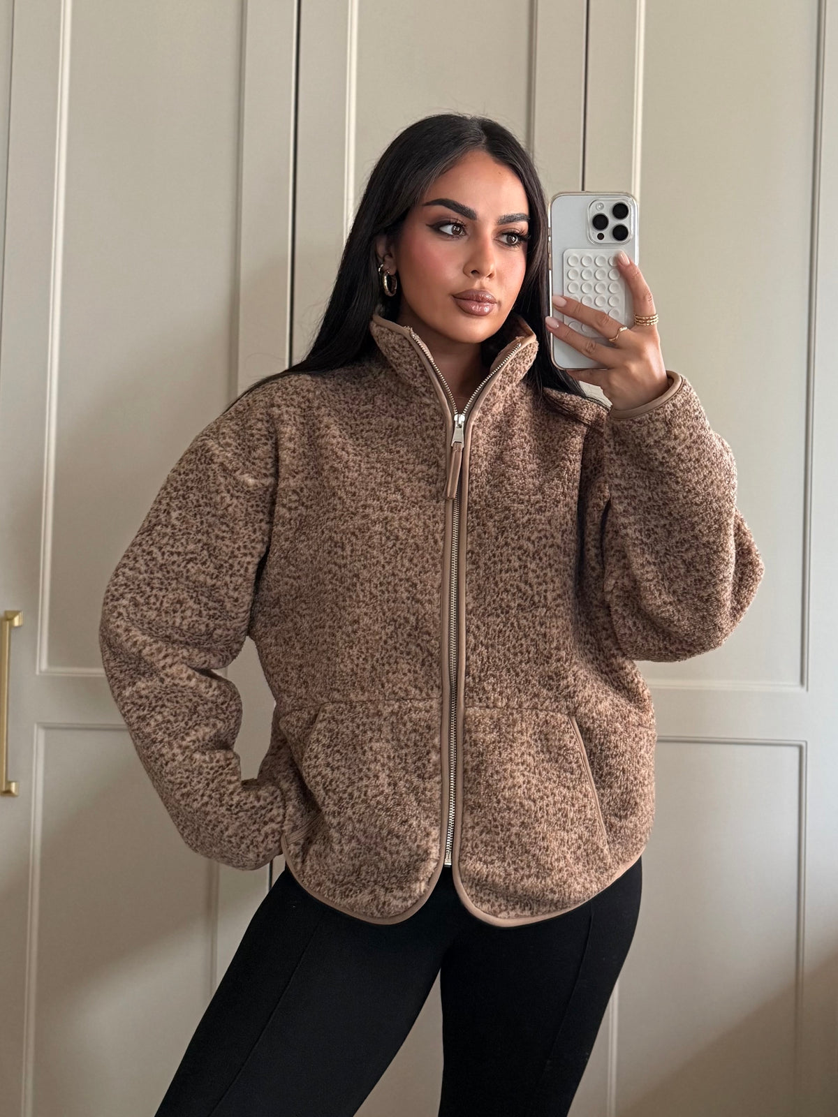 Amanda Teddy ceket-bej