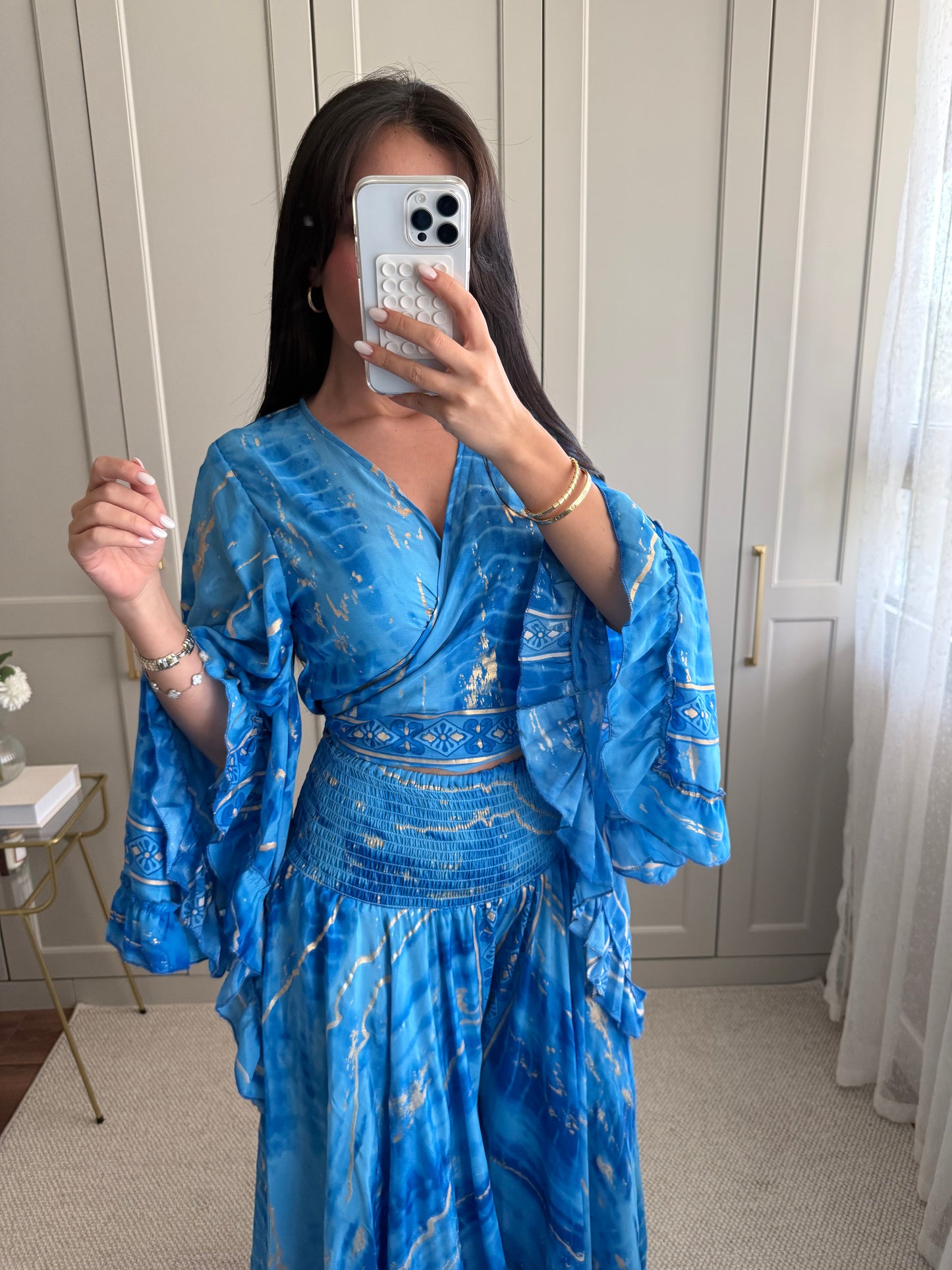 Jasmin Etek Pantolon Takım-Mavi