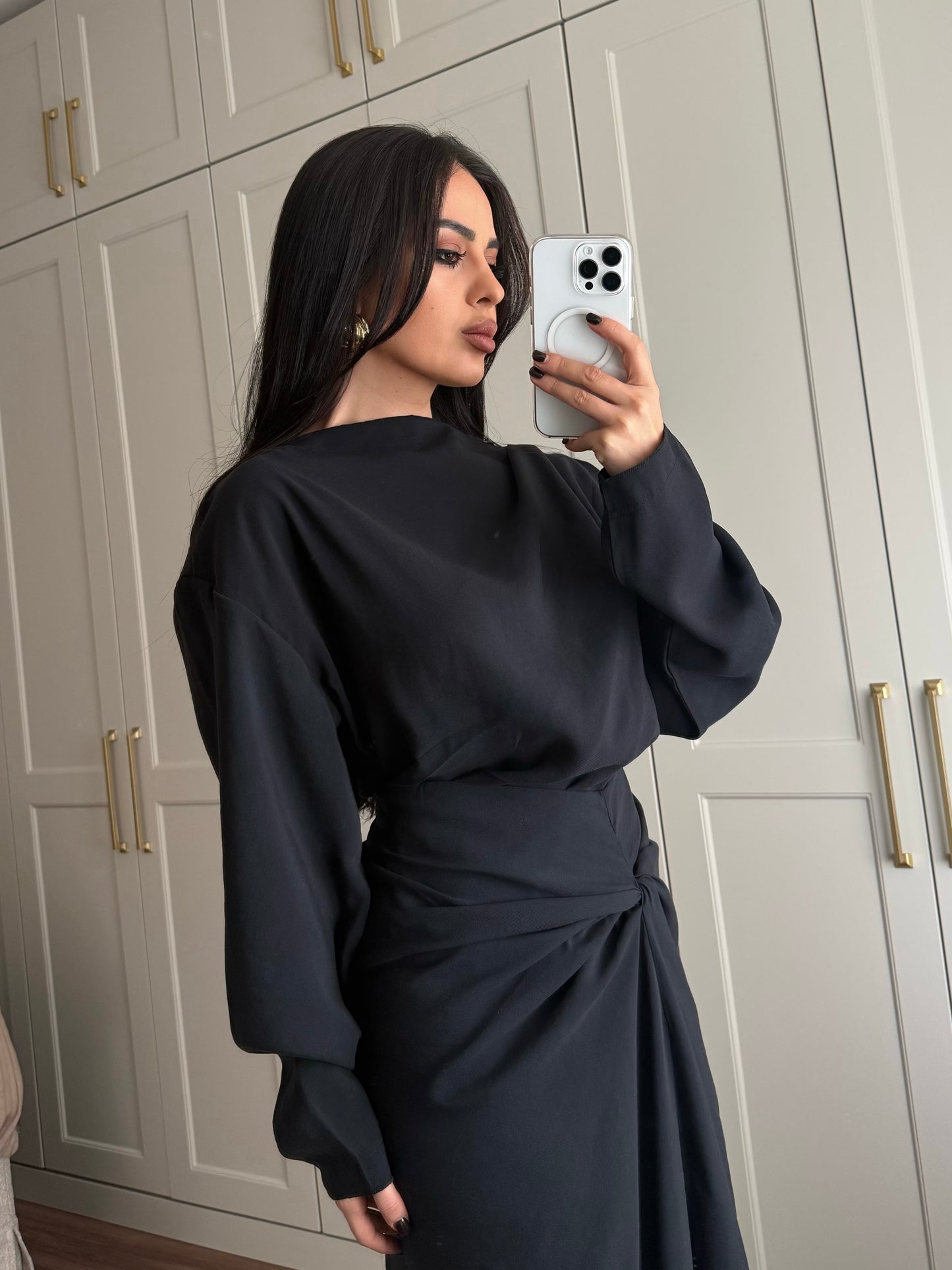 Azra etek ve üst takımı – Siyah