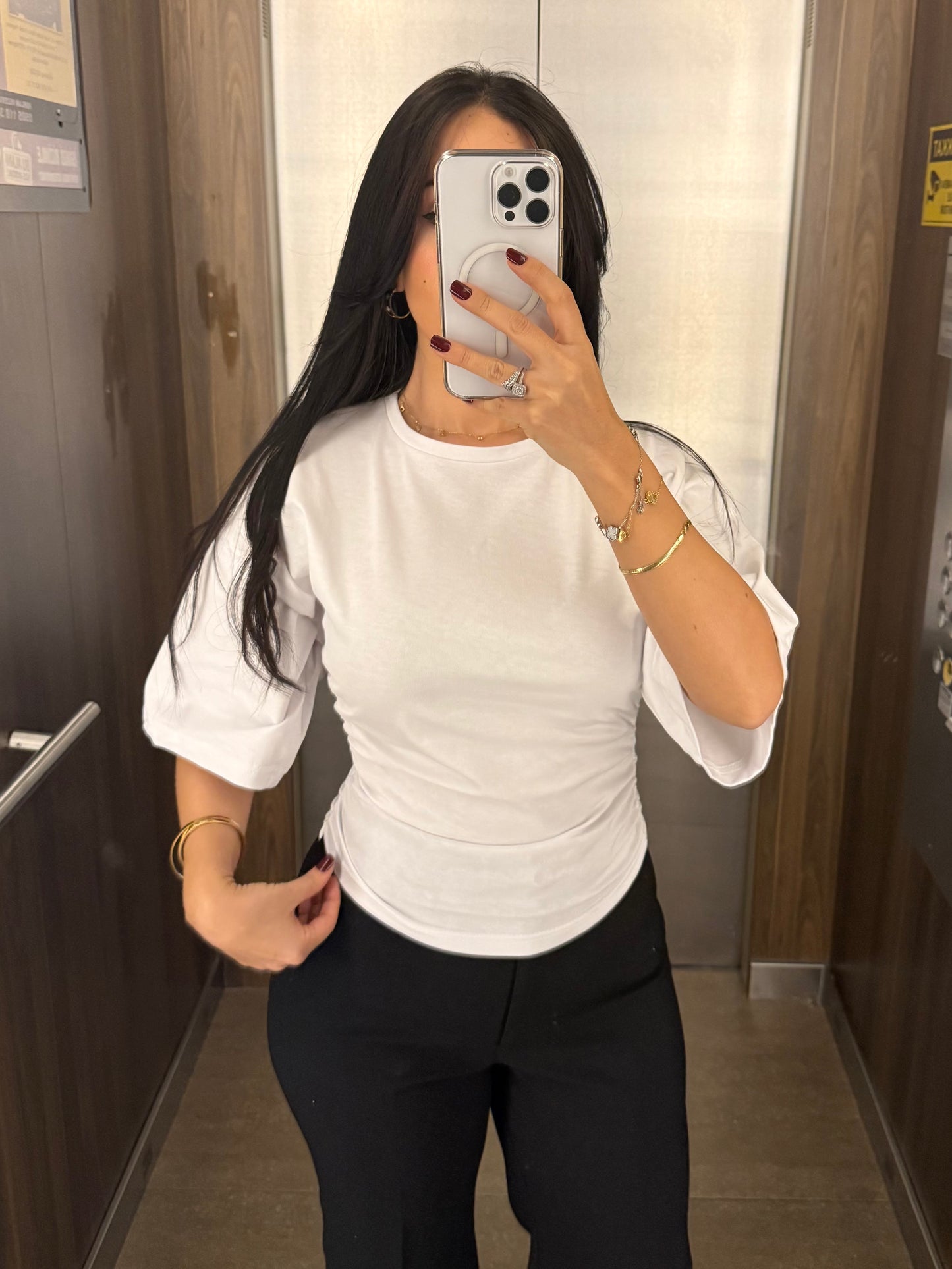 Alice Basic Korse Tişört – Beyaz