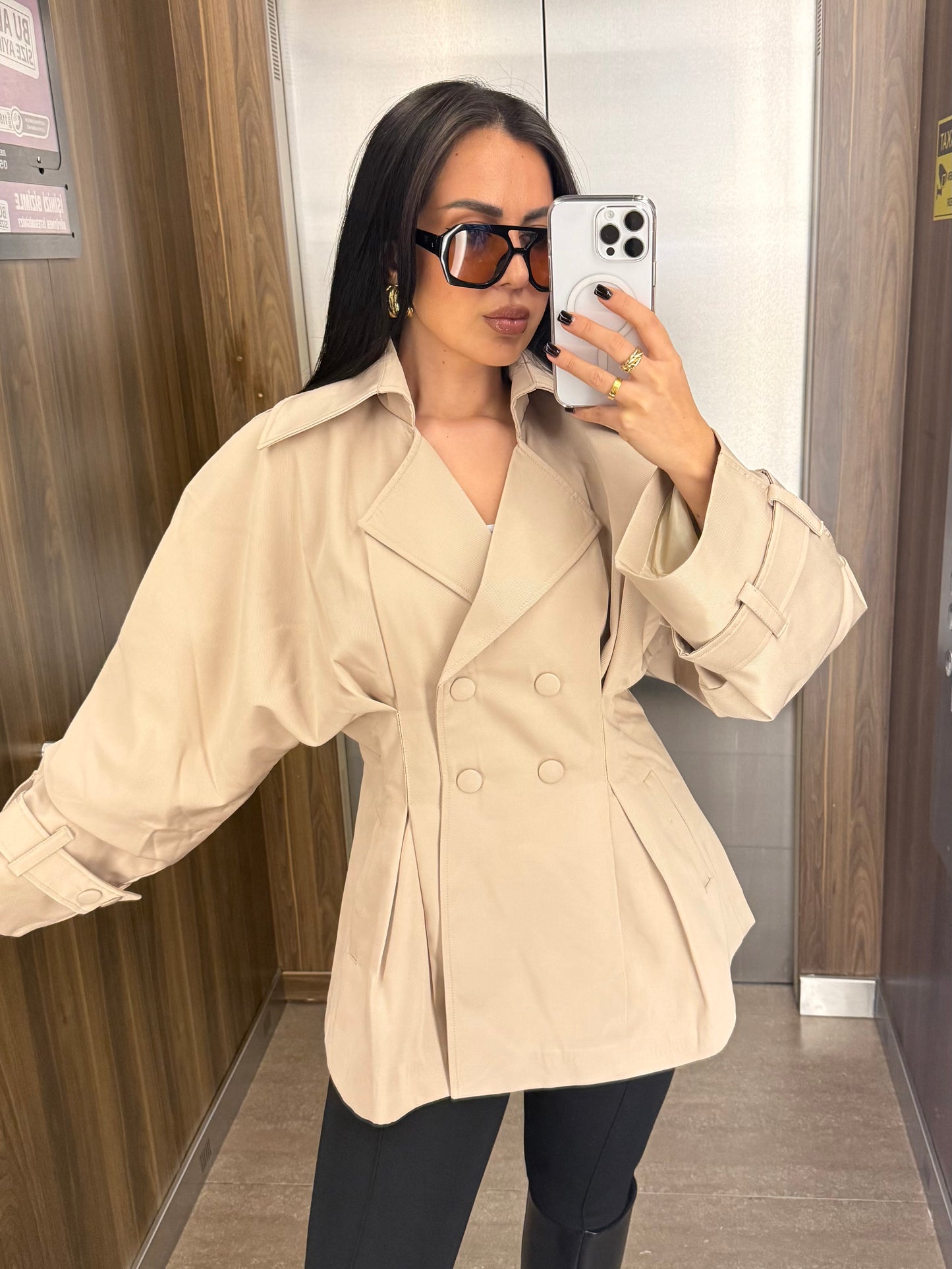Amanda Premium Trençkot – Ekru