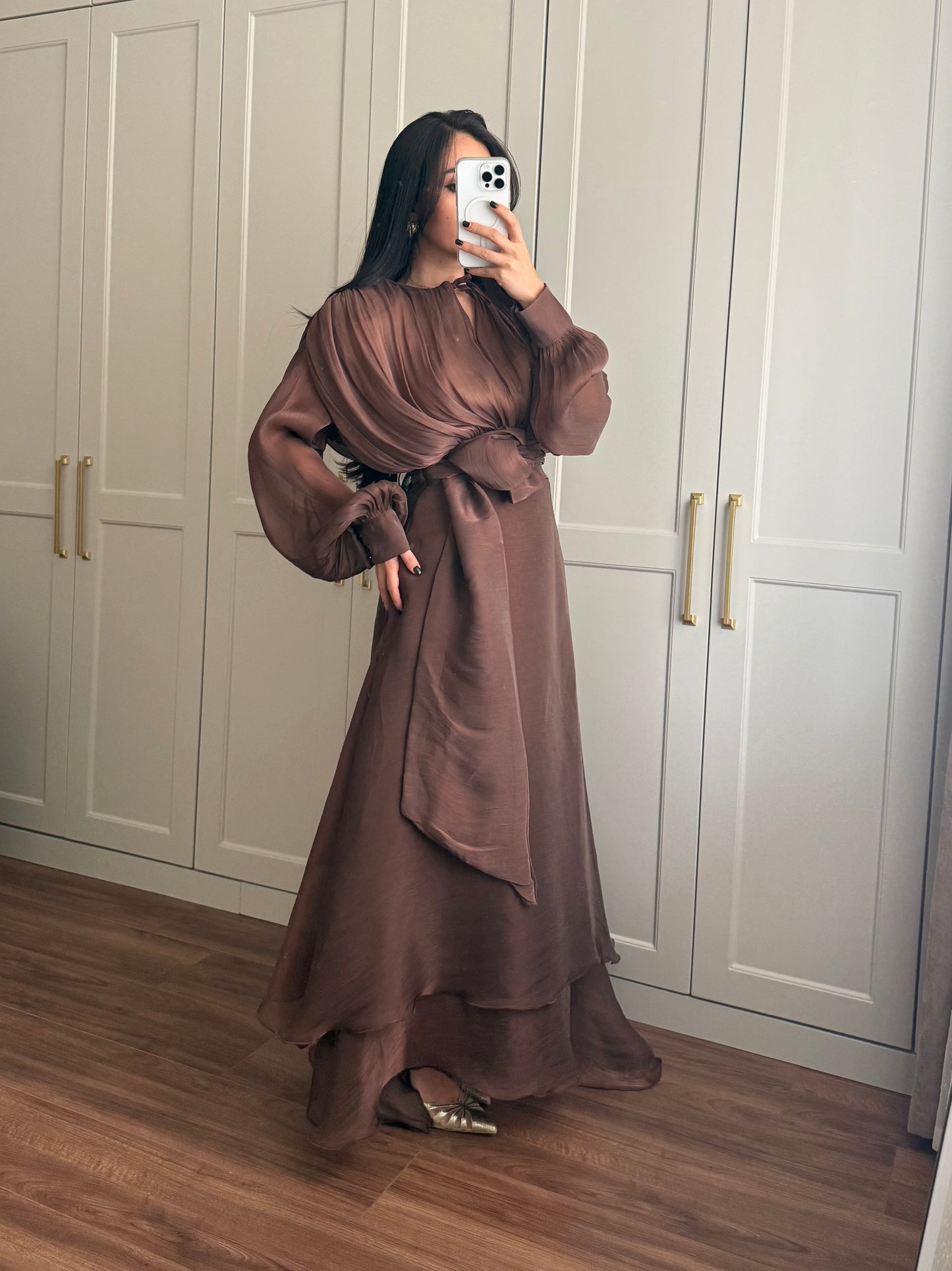 Aylin Prenses Elbisesi – Kahverengi
