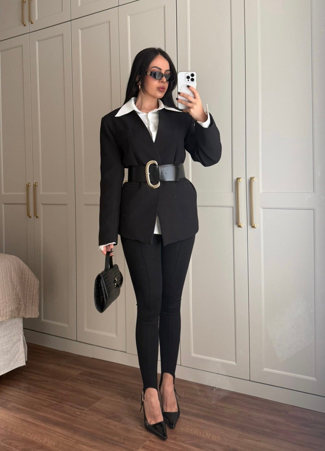 Chloe Kemerli Blazer-Siyah