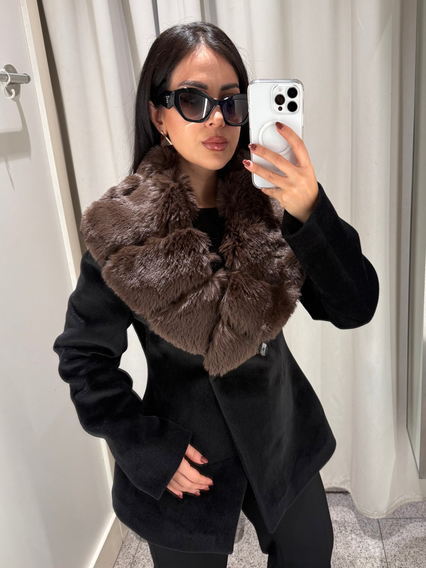 Margaux Premium kahverengi Kürk Ceket