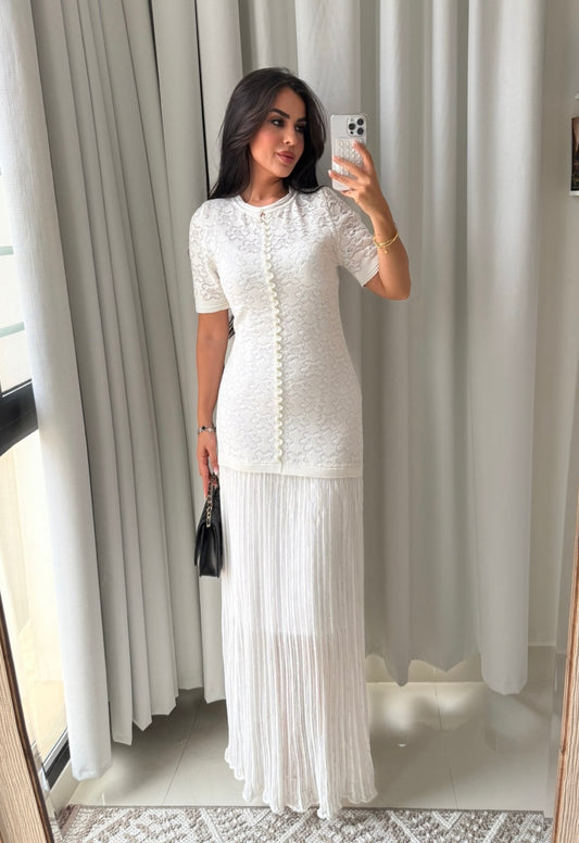 Yasemin Premium Abiye Elbise-beyaz