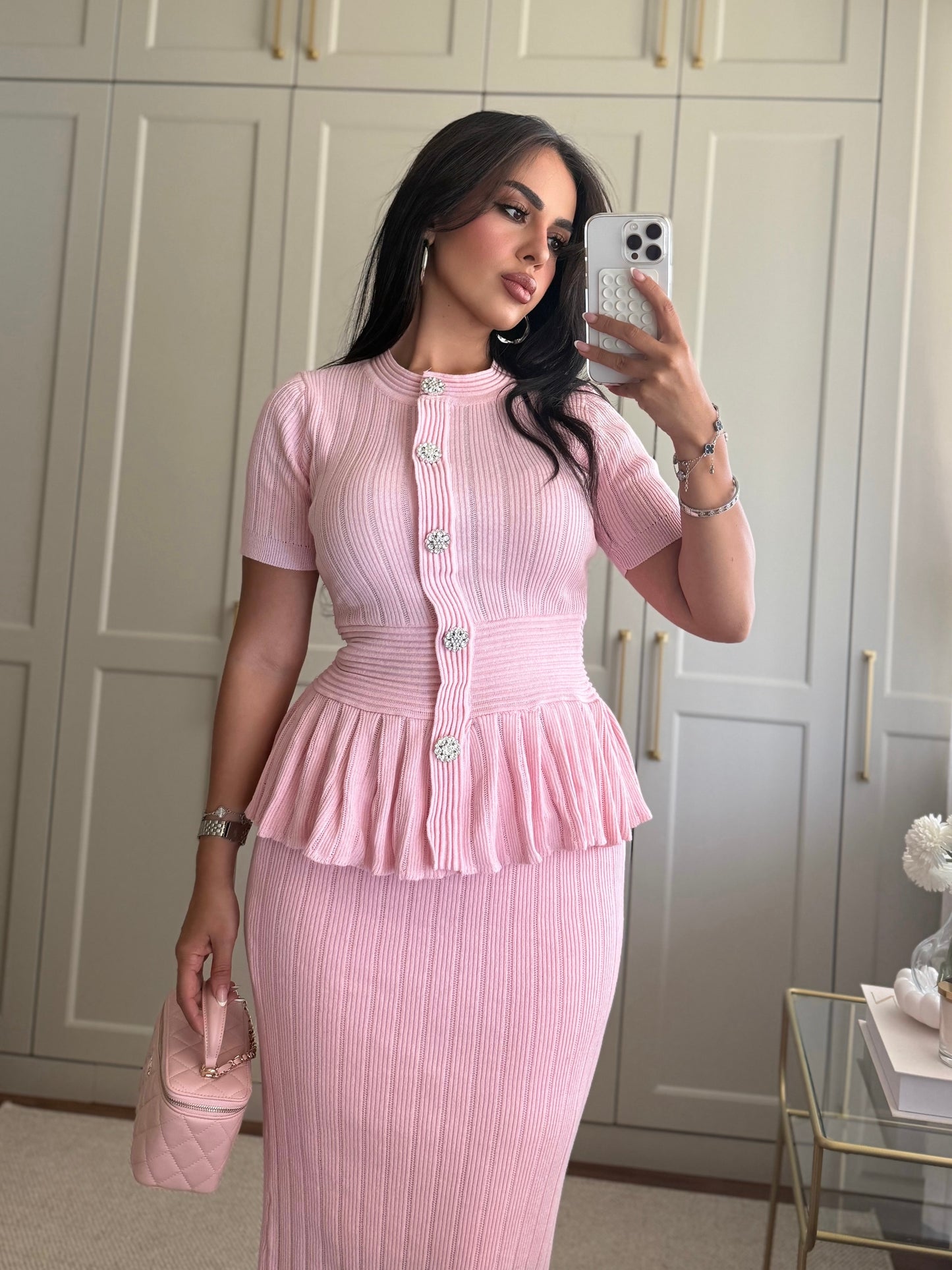 Diana Üst Ve Etek Takımı- Pembe