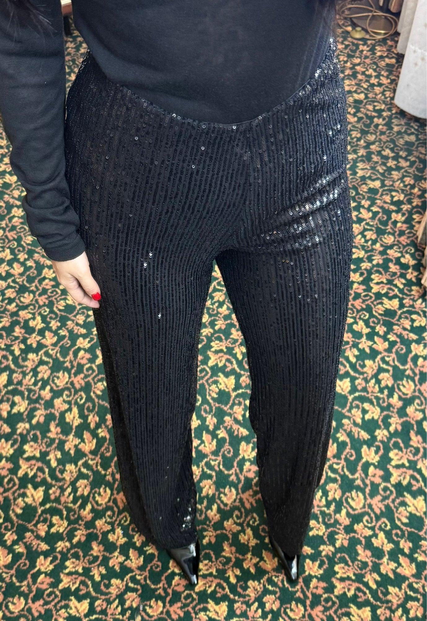 Bling Siyah Pantolon