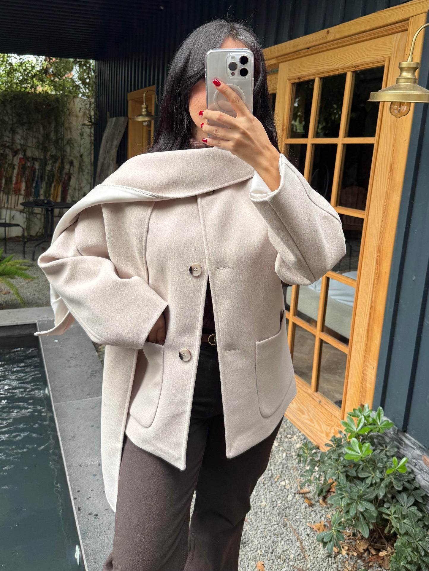 Bella Bej Atkılı Kaban