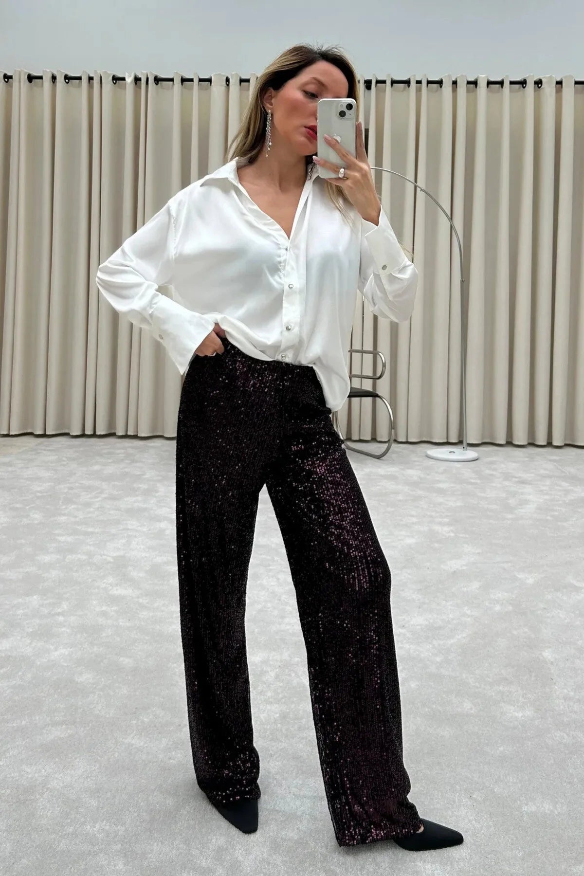 Bling Siyah Pantolon