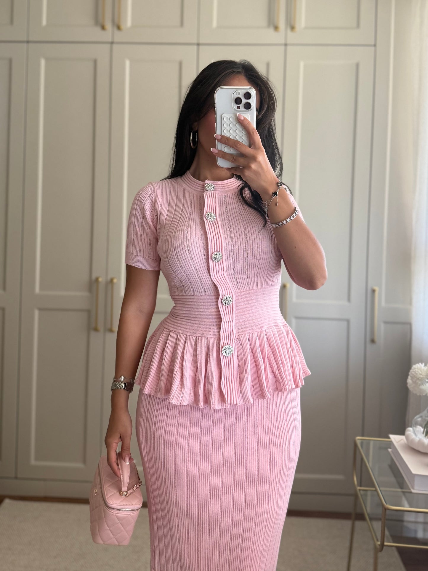 Diana Üst Ve Etek Takımı- Pembe