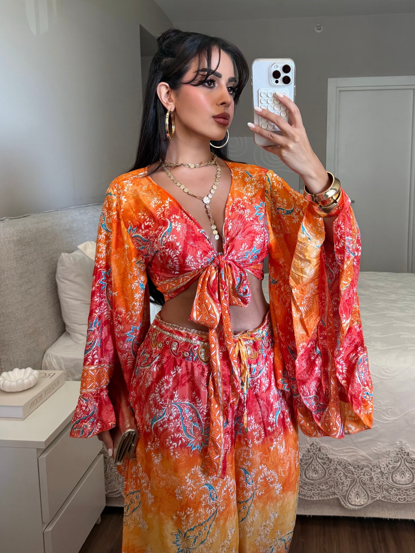 Marrakesh Üst ve Pantolon Takımı - Turuncu