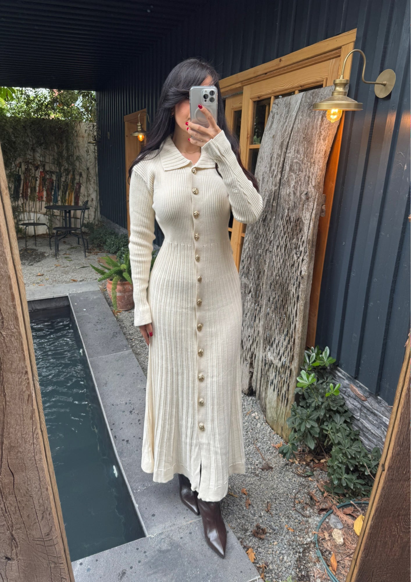 Diana Bej Triko Elbise