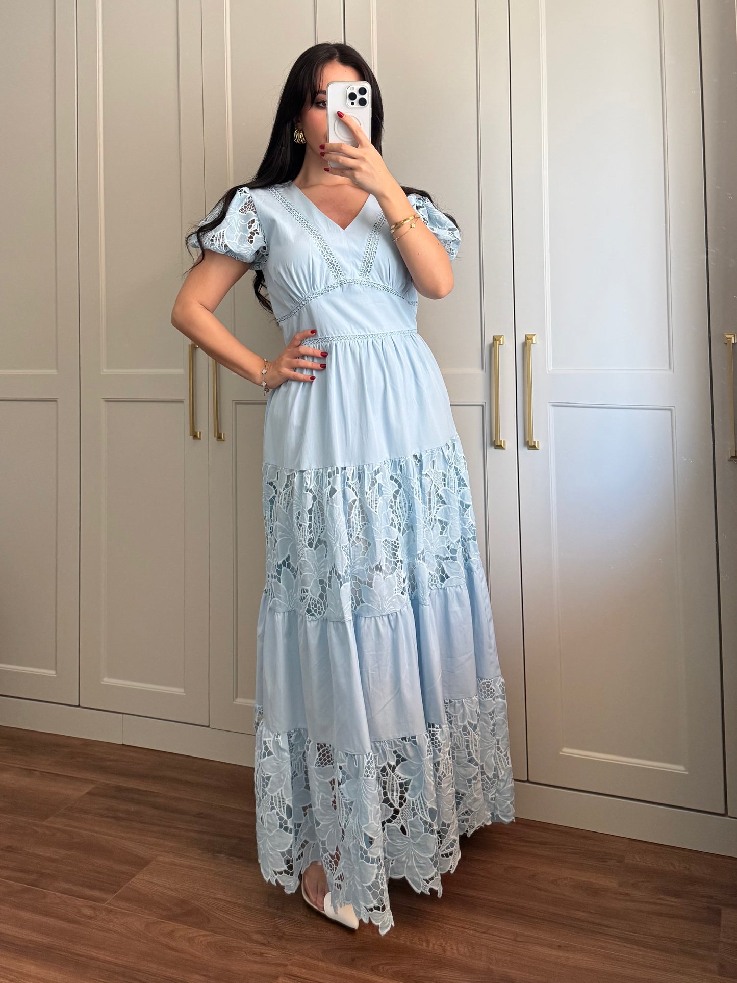 Hazel Bahar Elbisesi - Mavi