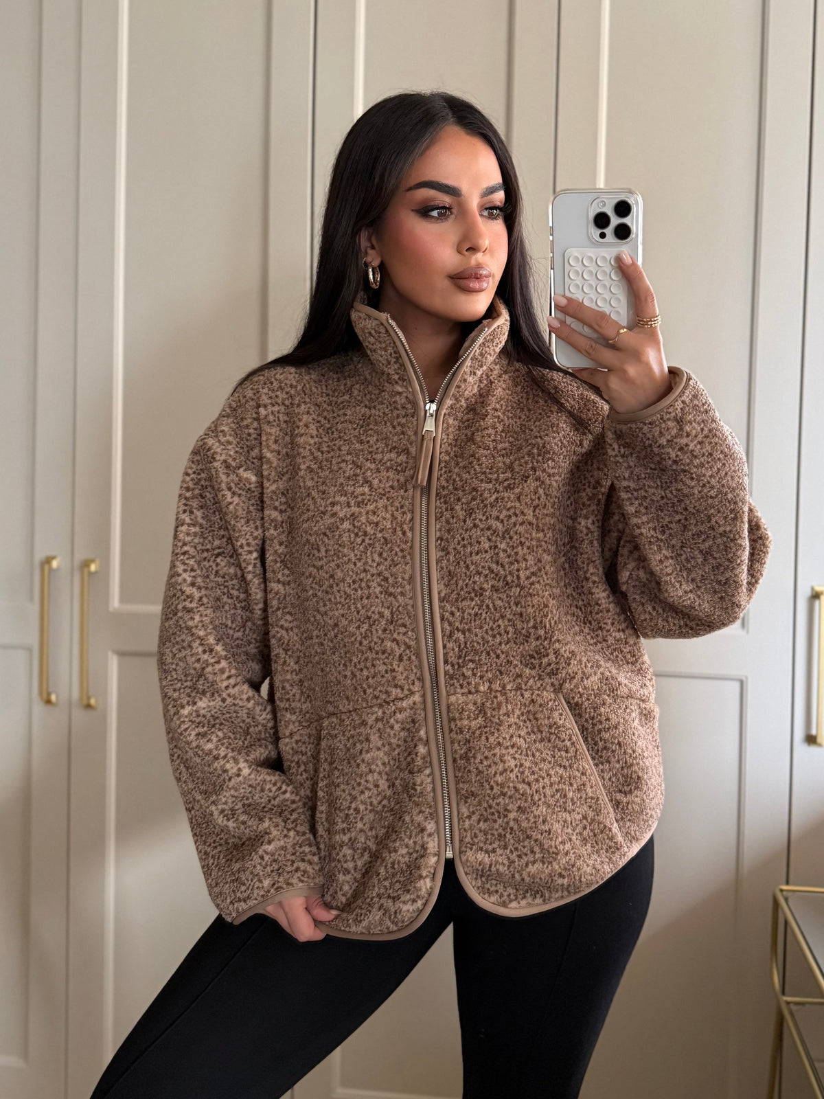 Amanda Teddy ceket-bej