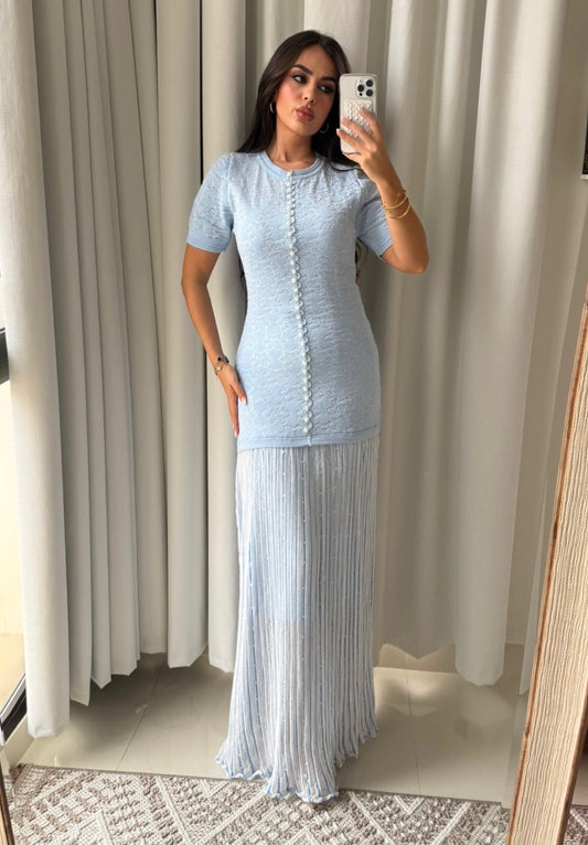 Yasemin Premium Abiye Elbise-Mavi
