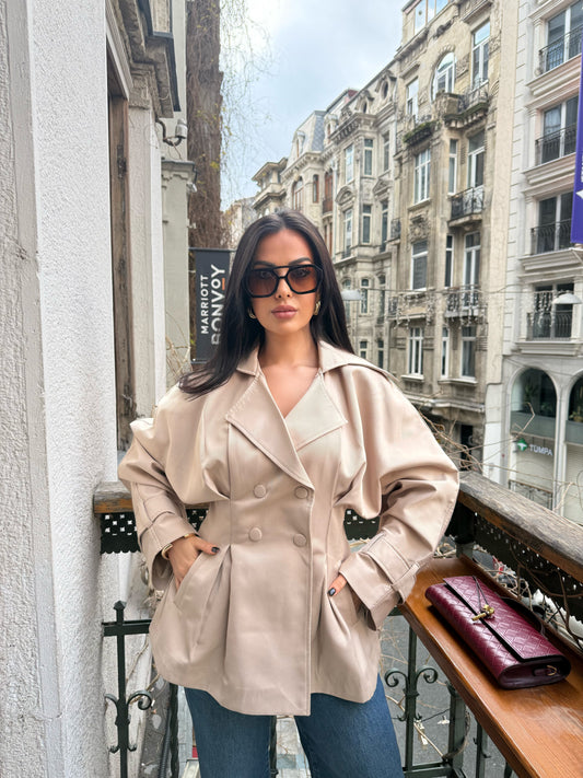 Amanda Premium Trençkot – Ekru