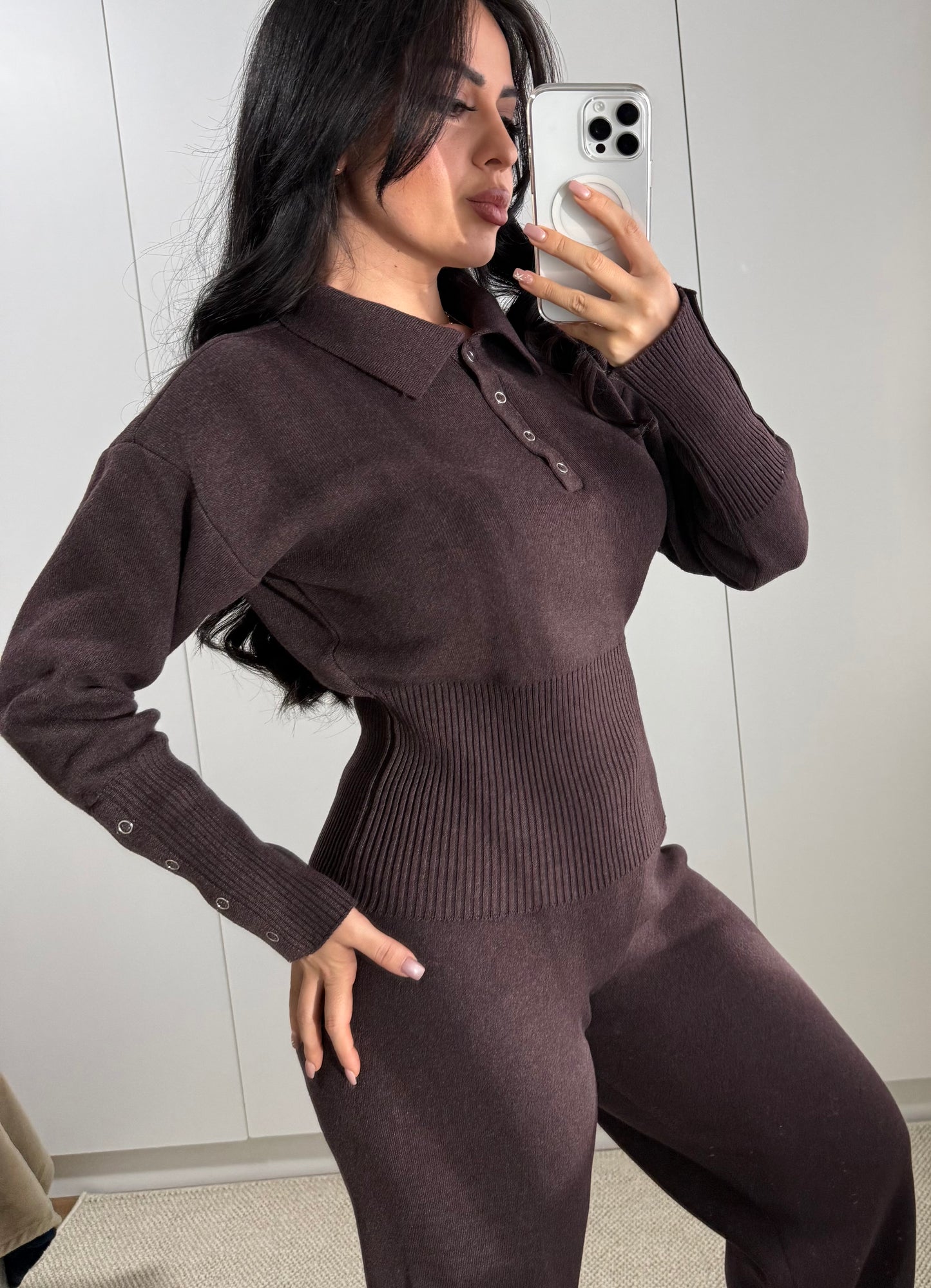 Yara Kahverengi Triko Takım