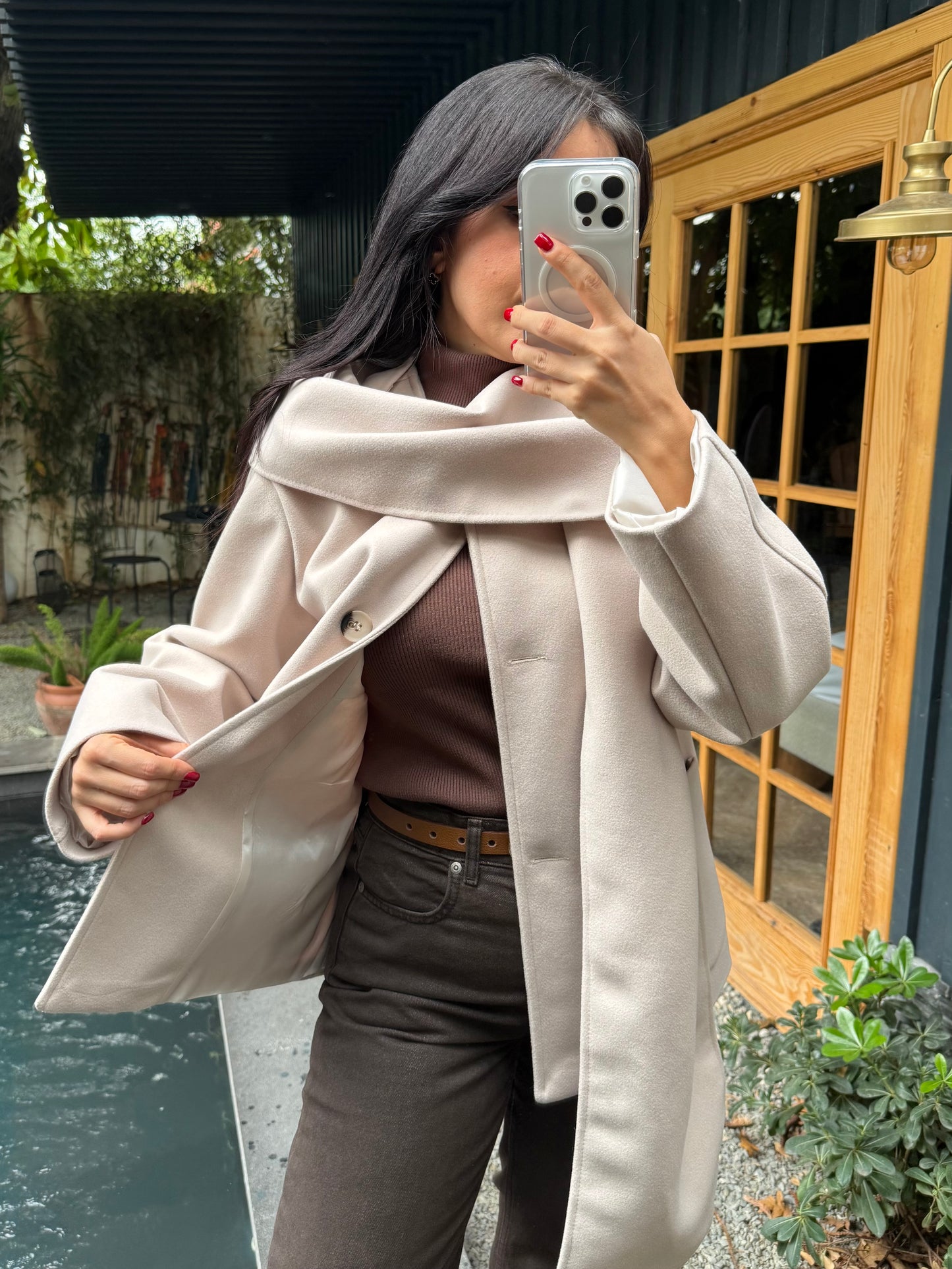 Bella Bej Atkılı Kaban