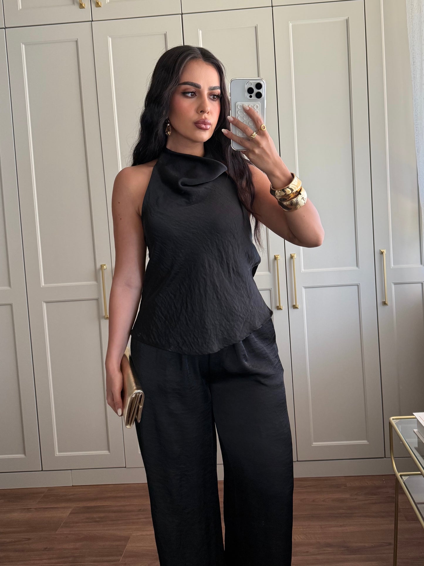 Bibi Saten Takım - Siyah