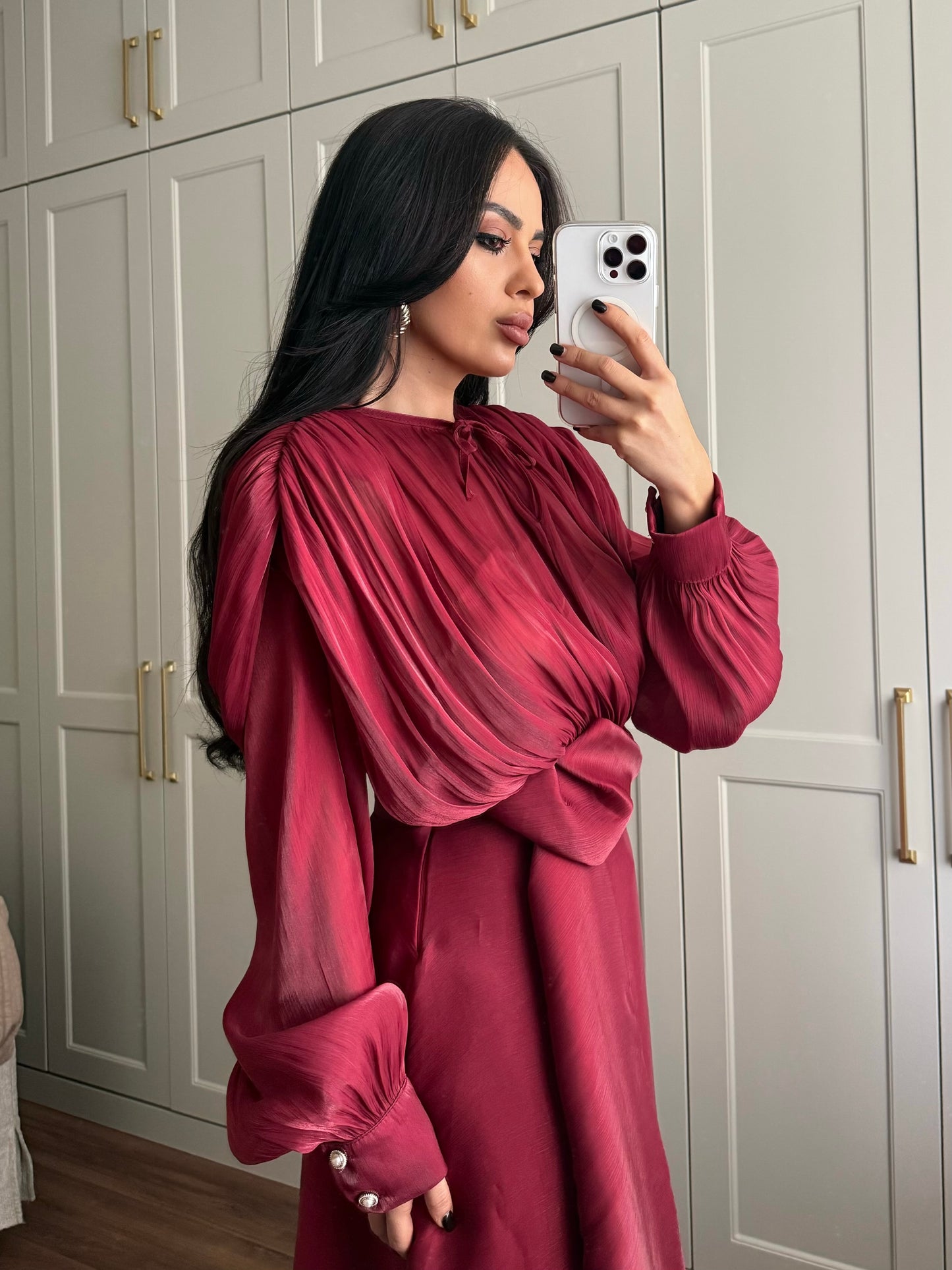 Aylin Prenses Elbisesi – Bordo