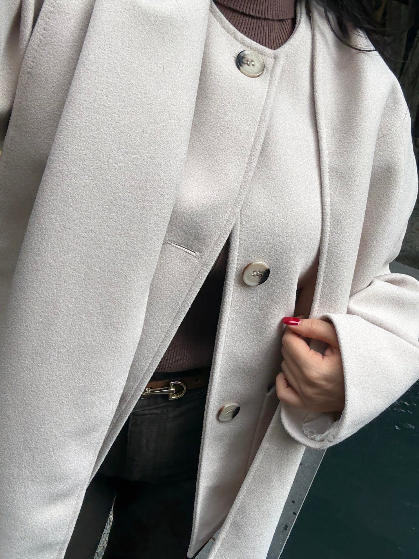 Bella Bej Atkılı Kaban