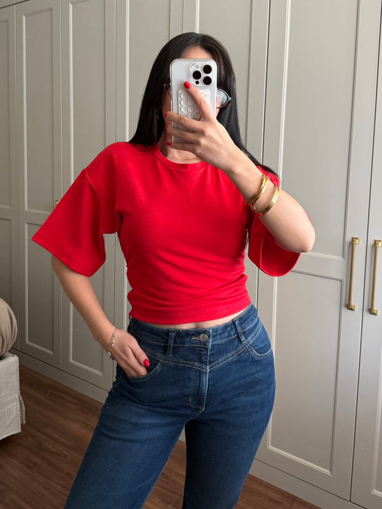 Alice Basic Korse Tişört – kırmızı