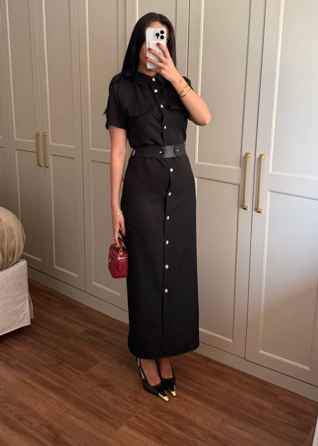 Aişa Elbise - Siyah