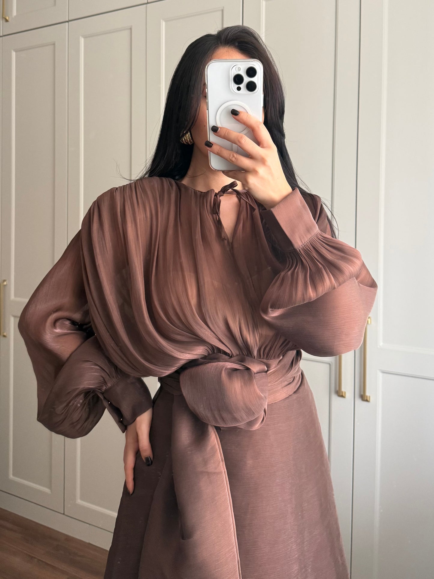 Aylin Prenses Elbisesi – Kahverengi