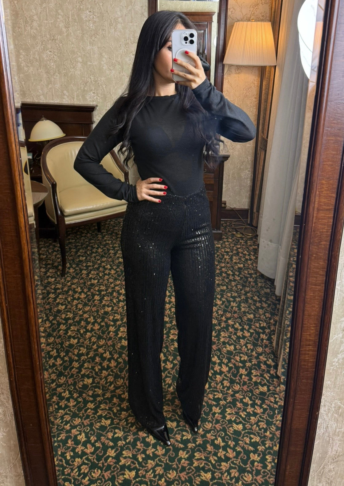 Bling Siyah Pantolon