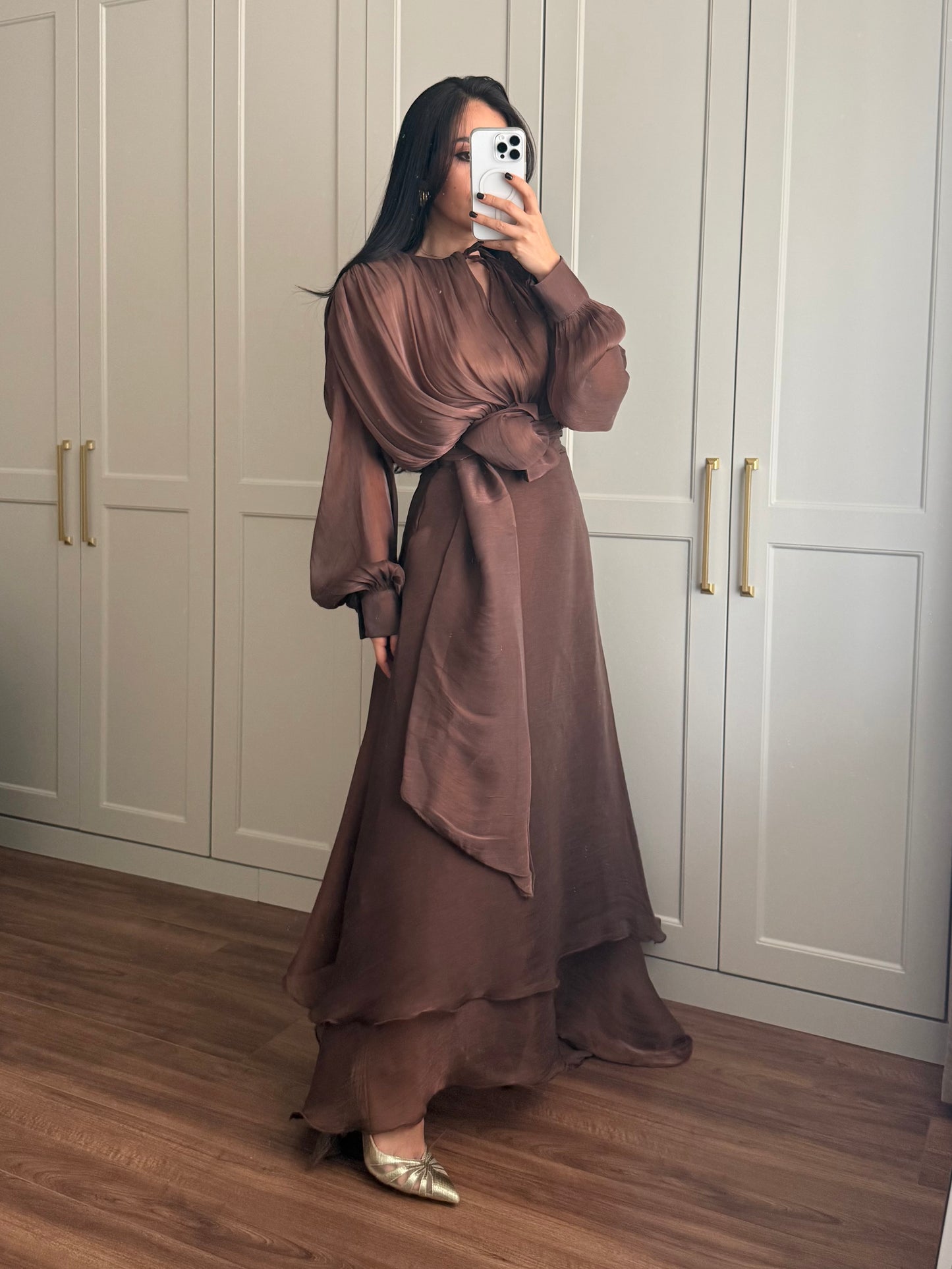 Aylin Prenses Elbisesi – Kahverengi