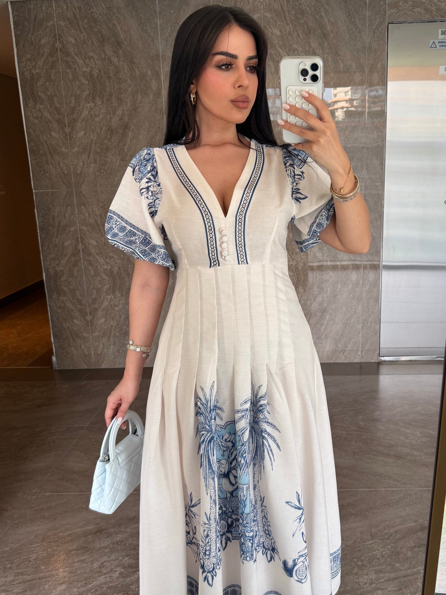 Andalusia Keten Elbise