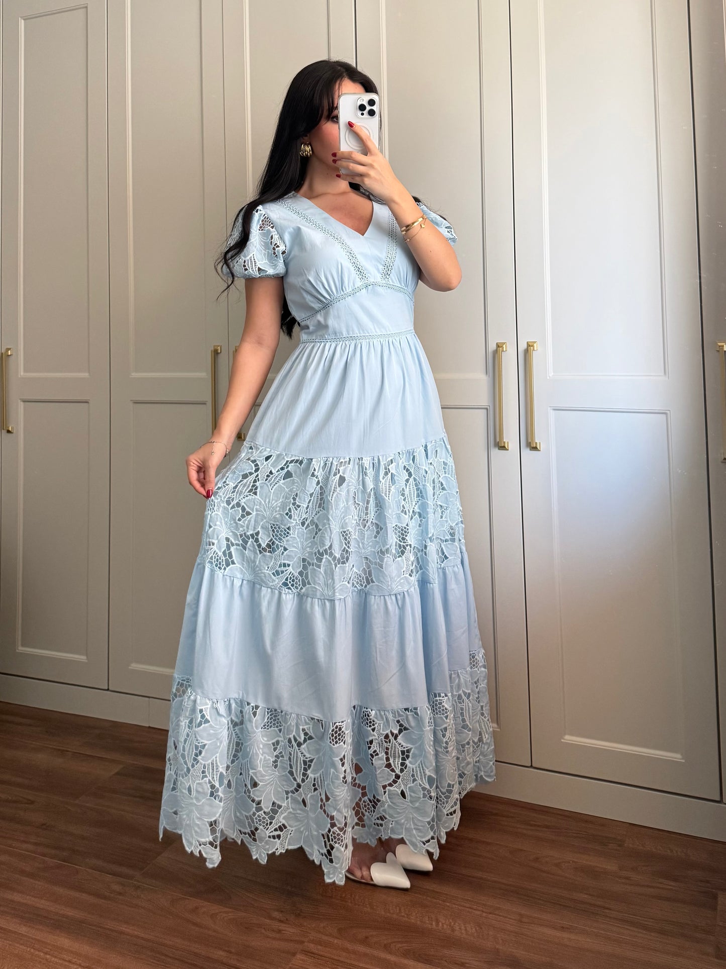 Hazel Bahar Elbisesi - Mavi