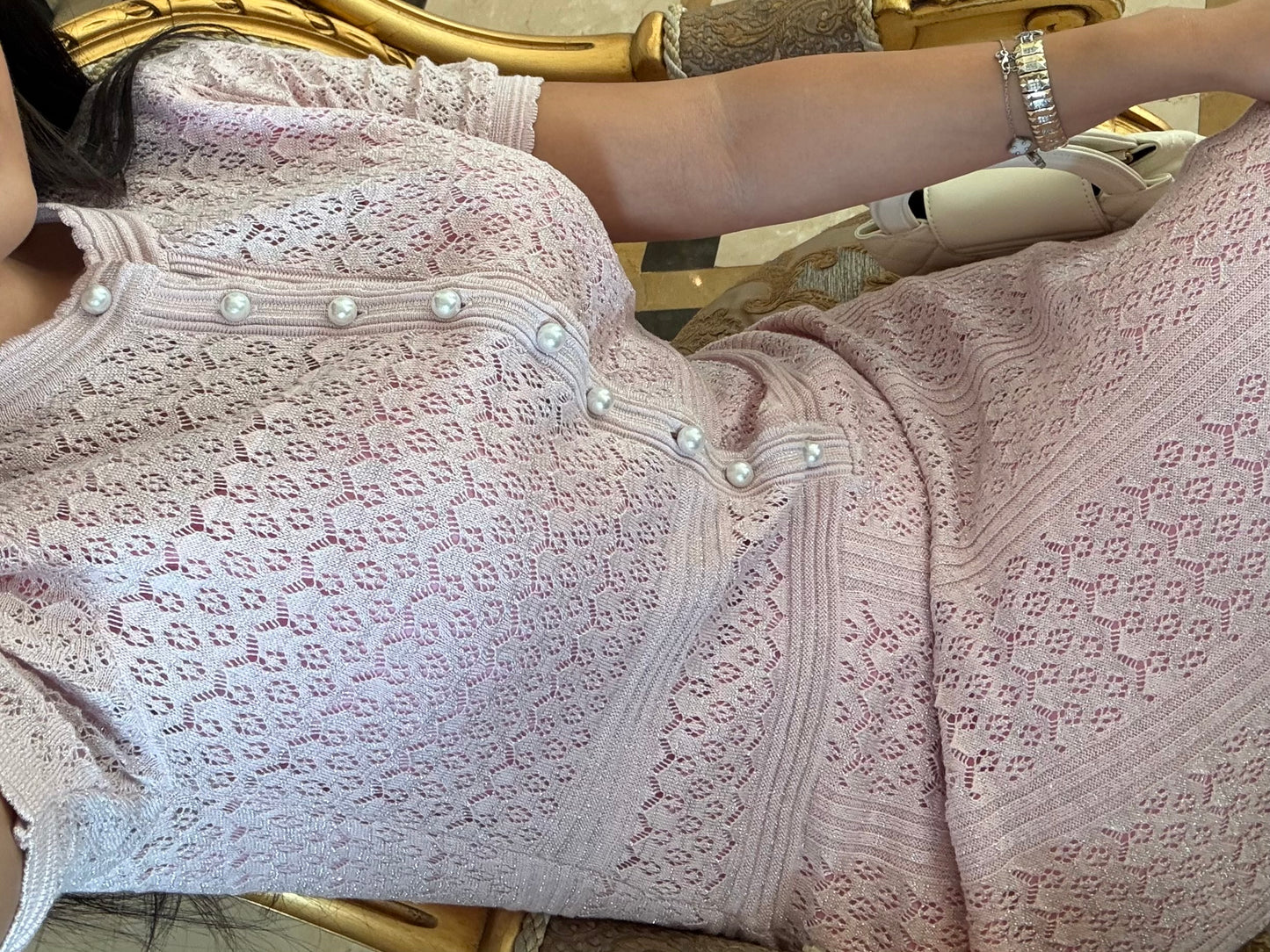 Amoura Elbise - Pembe