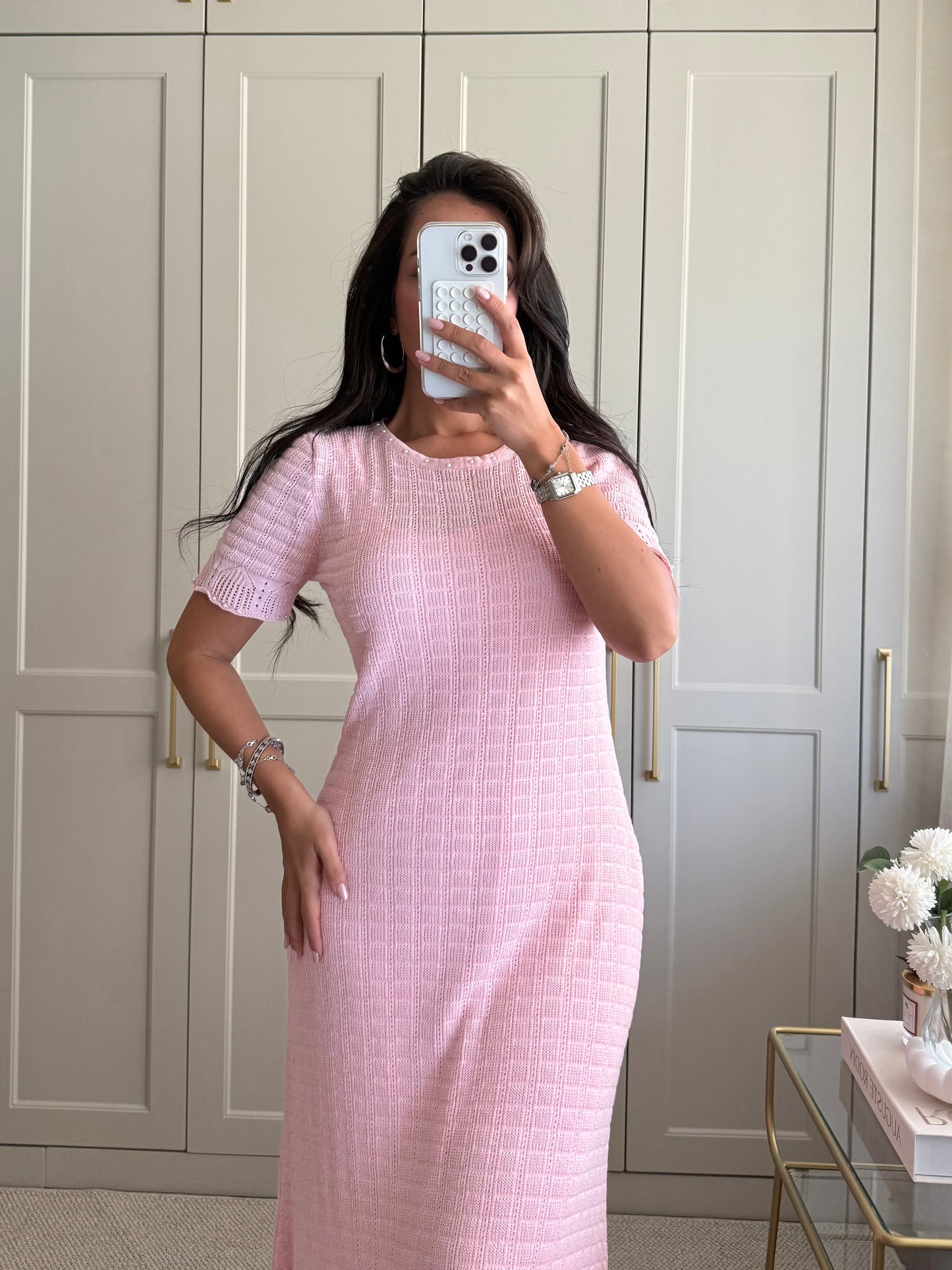 Georgia Elbise-pembe