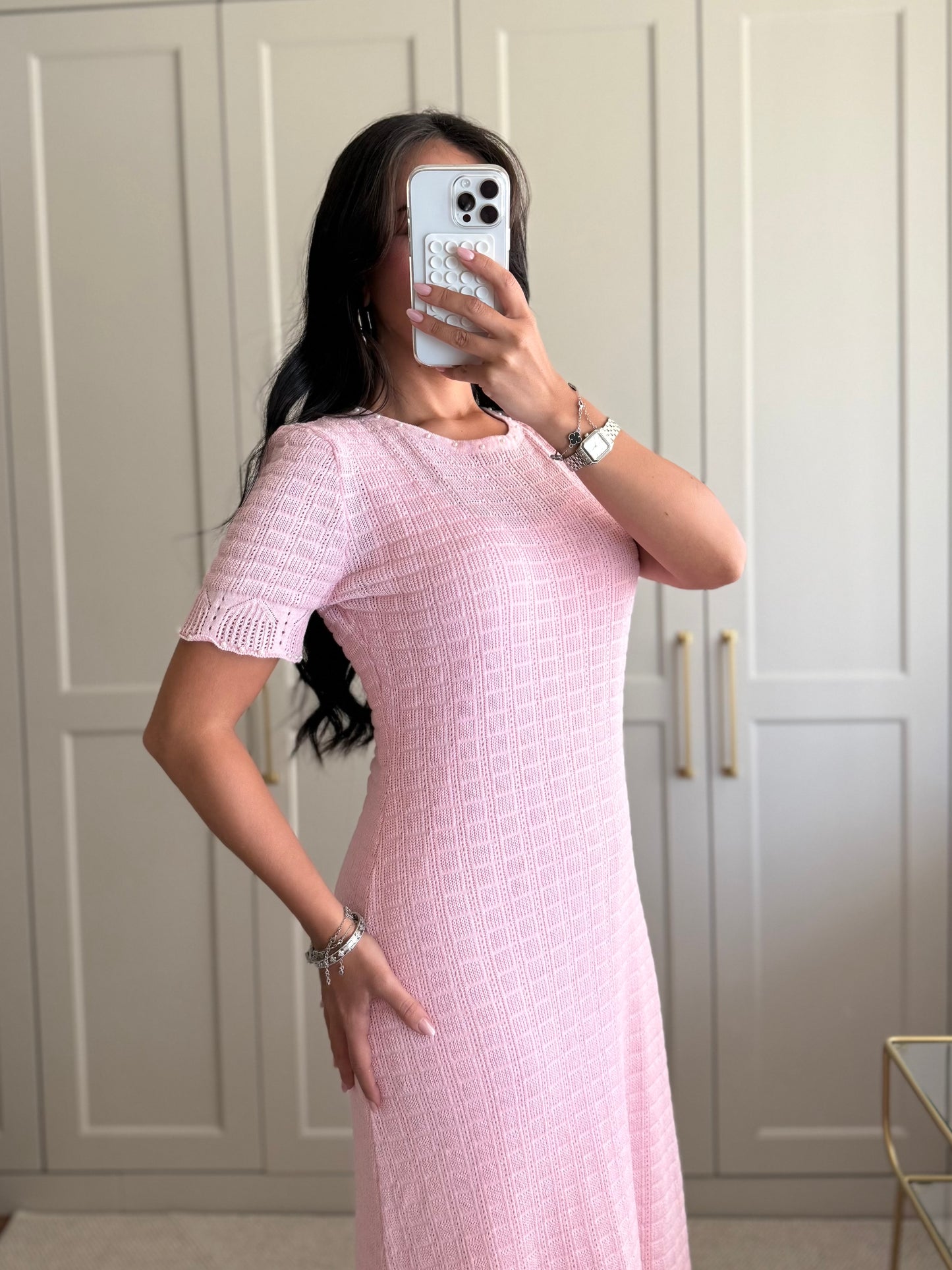 Georgia Elbise-pembe