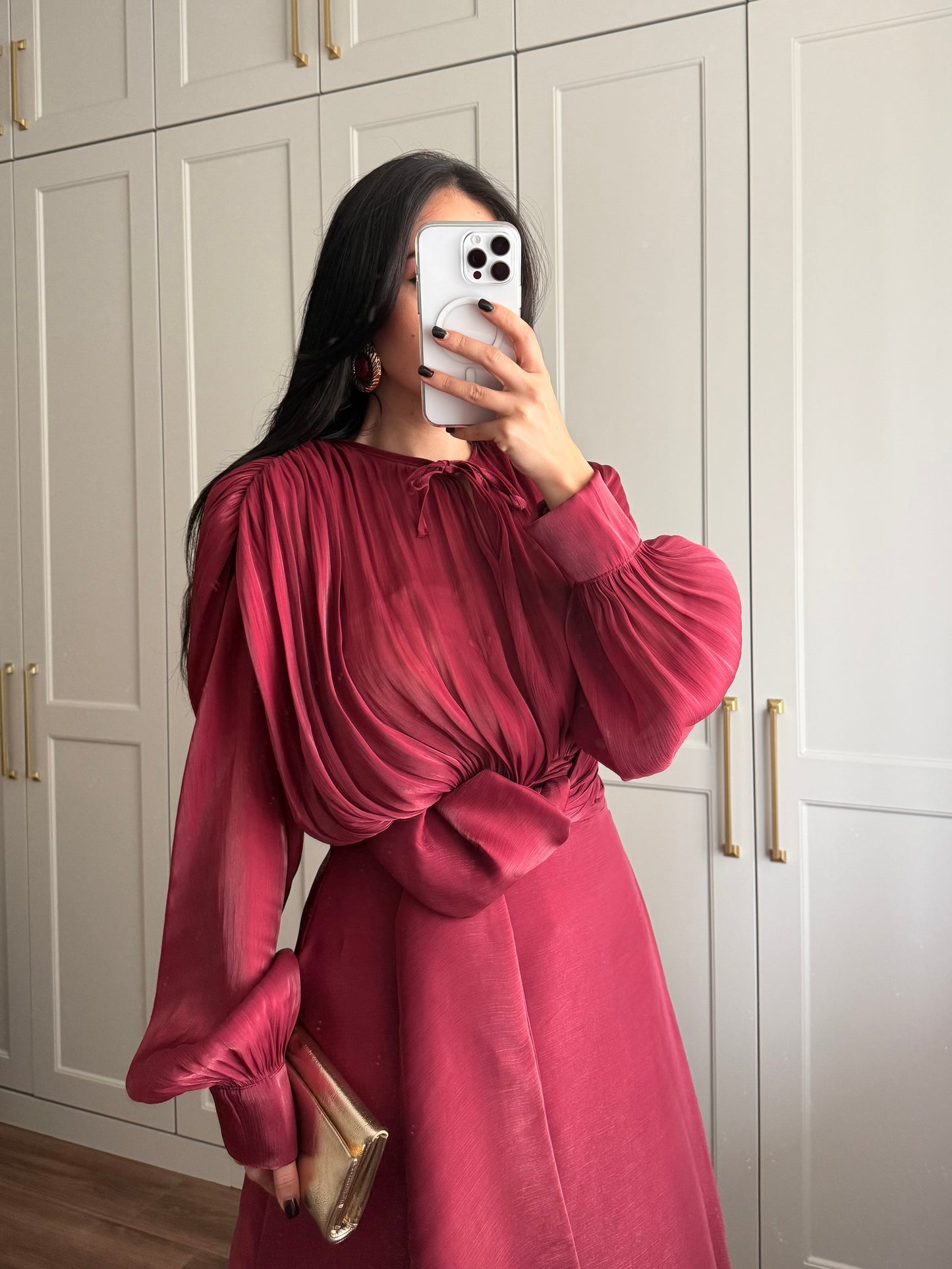 Aylin Prenses Elbisesi – Bordo