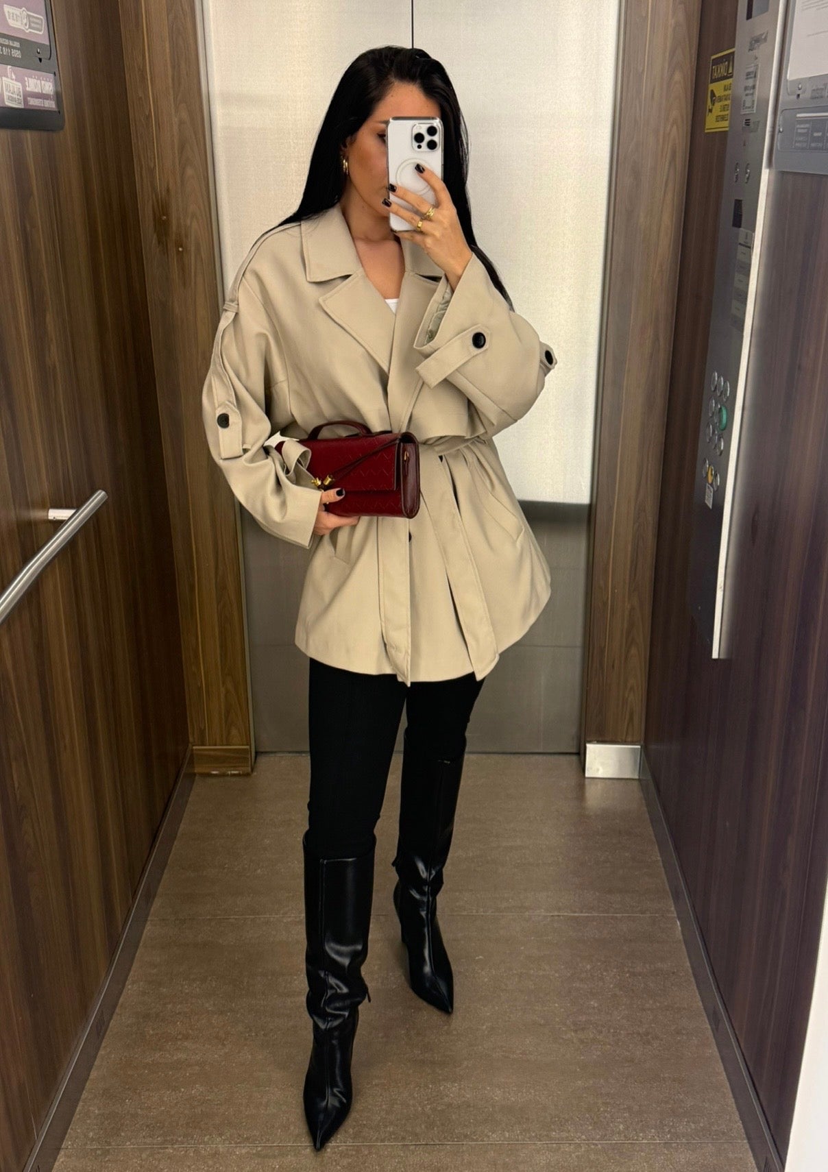 Aslı Premium Trençkot –Ekru